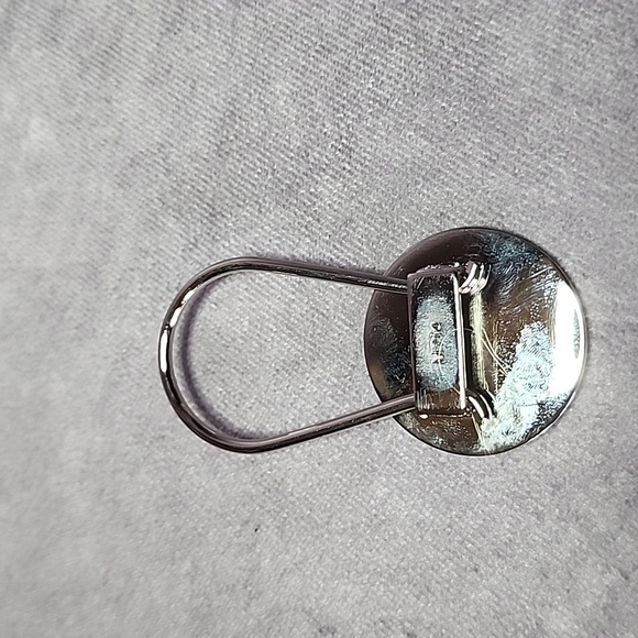 Prada Silver Ivory Cream Key Ring Bag Charm - Picture 3 of 5